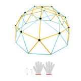 VEVOR Climbing Dome, Jungle Gym Supports 750 lbs. and Easy Assembly, 12-Foot Geometric Play Centre for Kids 3-10 Years Old, with Climbing Grip, Outdoor Playground Equipment