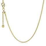 Pandora Icons Collar chapado en oro de 14 quilates con cierre deslizante, 60
