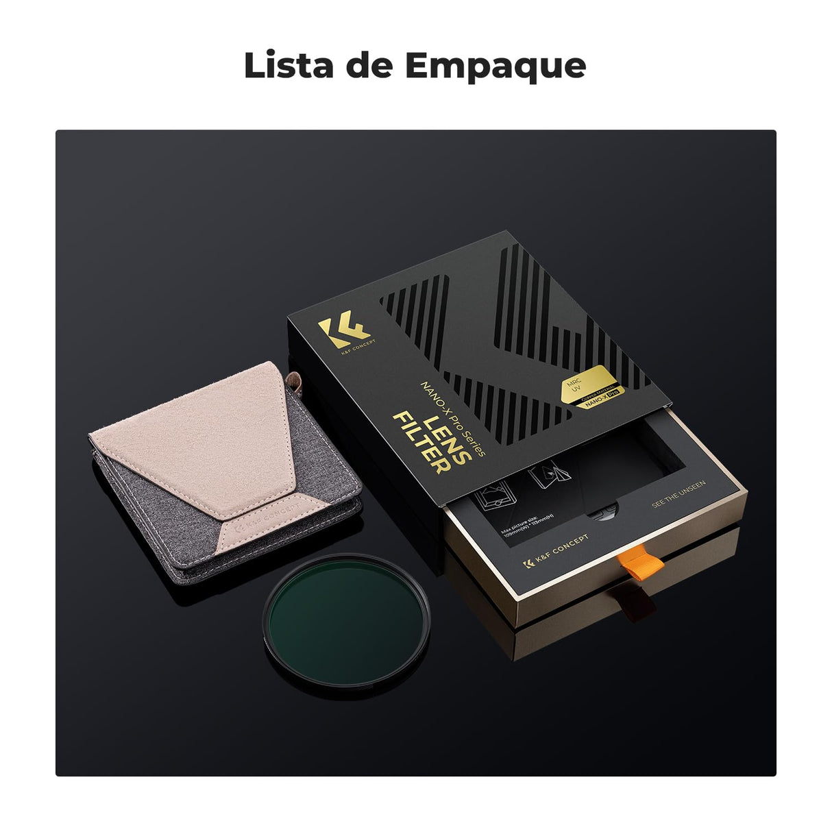 K&F CONCEPT Nano-Xcel Pro 82mm Filtro UV de Protección MC UV Ultradelgado con Marco de Cobre Vidrio óptico HD con 36 Capas Revestimiento Nano con Estuche de Filtro