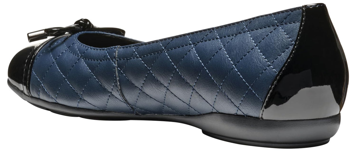 Geox D Annytah B, Ballet Flat Mujer, Azul Marino, Negro, 36 EU