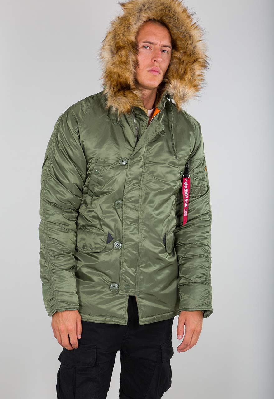 ALPHA INDUSTRIES N3B VF 59 Abrigo, Grün (Sage-green 01), XL para Hombre