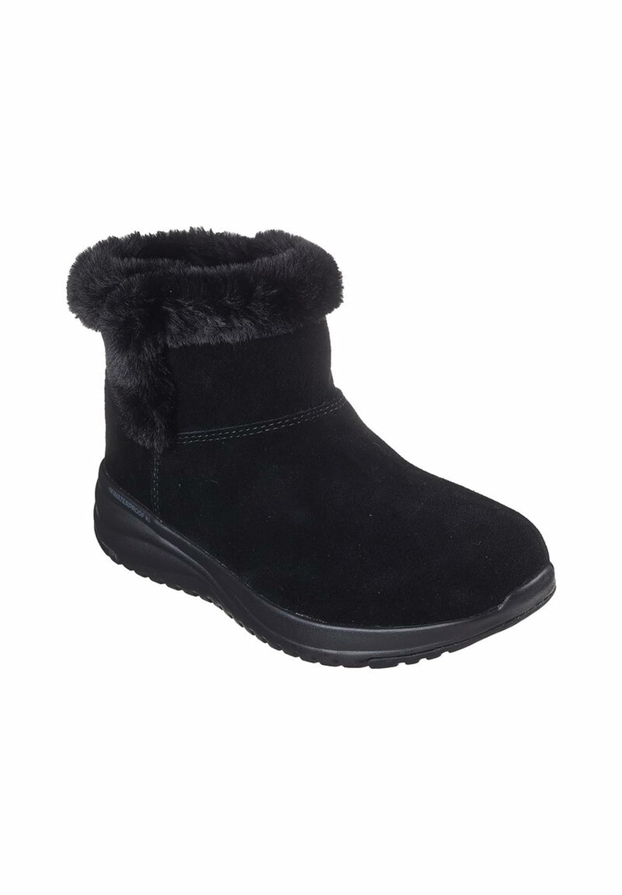 Skechers On-The-Go Stellar Cozy Step, Botas Cortas al Tobillo Mujer, Black Suede, 37 EU