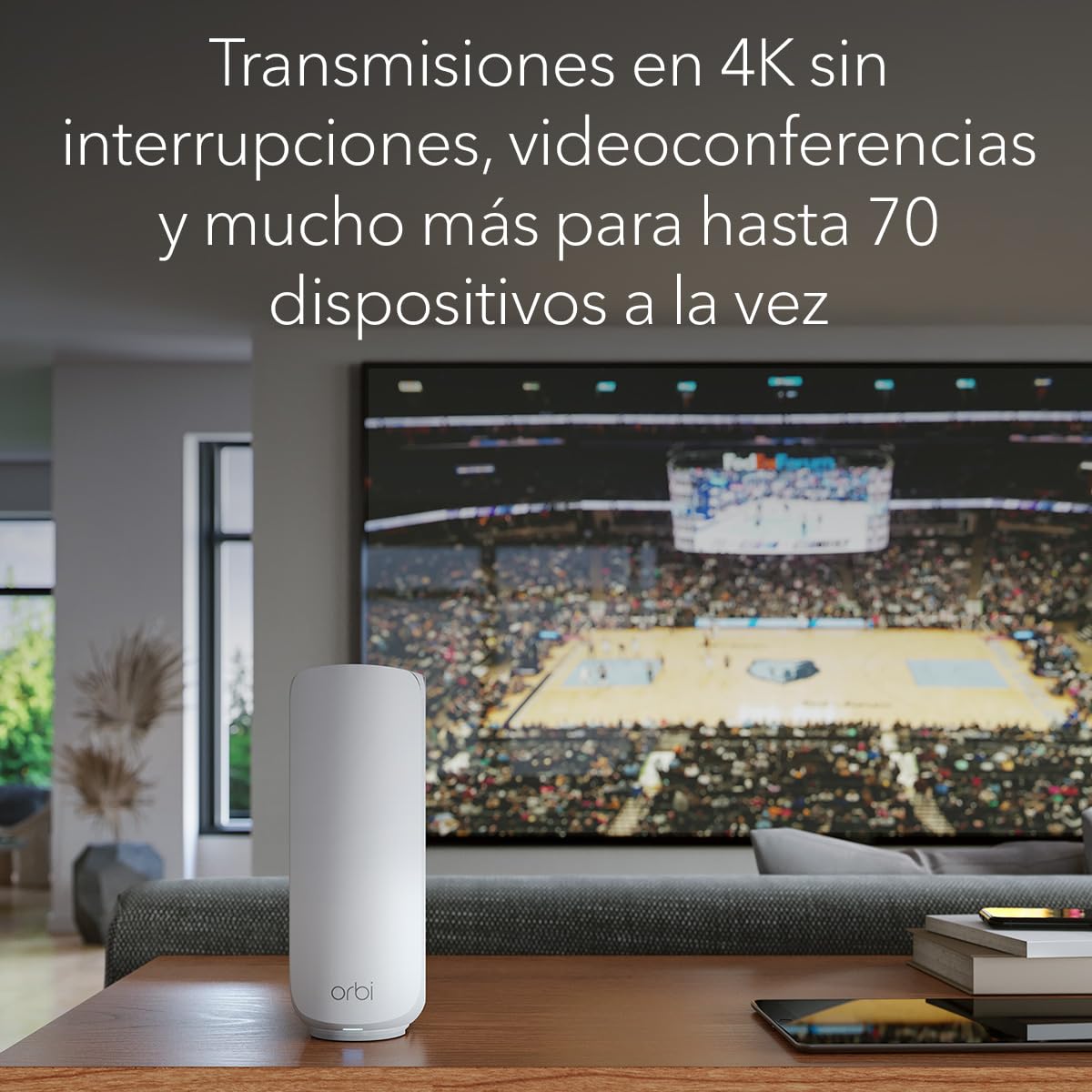 NETGEAR Orbi Mesh WiFi 7 Orbi Serie 370 (RBE373) | Doble Banda WiFi 7 - Router inalámbrico + 2 extensors de Rango, Funciones de Seguridad, 3,6 Gbps, Cubre 360 m2, 70 Dispositivos, BE3600