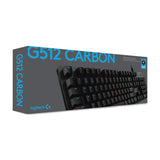 Logitech G512 Teclado Gaming Mecánico, RGB LIGHTSYNC, Teclas retroiluminadas, GX-Linear Rojo, Aleación de Aluminio, Teclas F Personalizables, Paso de USB, Disposición QWERTY US - Carbón/Negro
