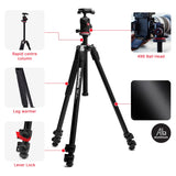 Manfrotto 290XTRA Trípode Cámara Aluminio con Rótula 496, 3 Secciones, 4 Ángulos, Cierres Rápidos, Placa Arca-Swiss, 10 kg, Bolsa, para DSLR, Cámaras sin Espejo y Compactas