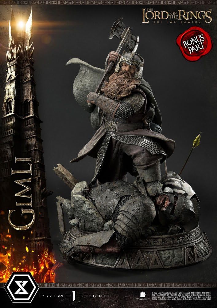 Prime 1 Studio El Señor de los Anillos: Las Dos Tours Estatuilla 1/4 Gimli Bonus Versión 56 cm