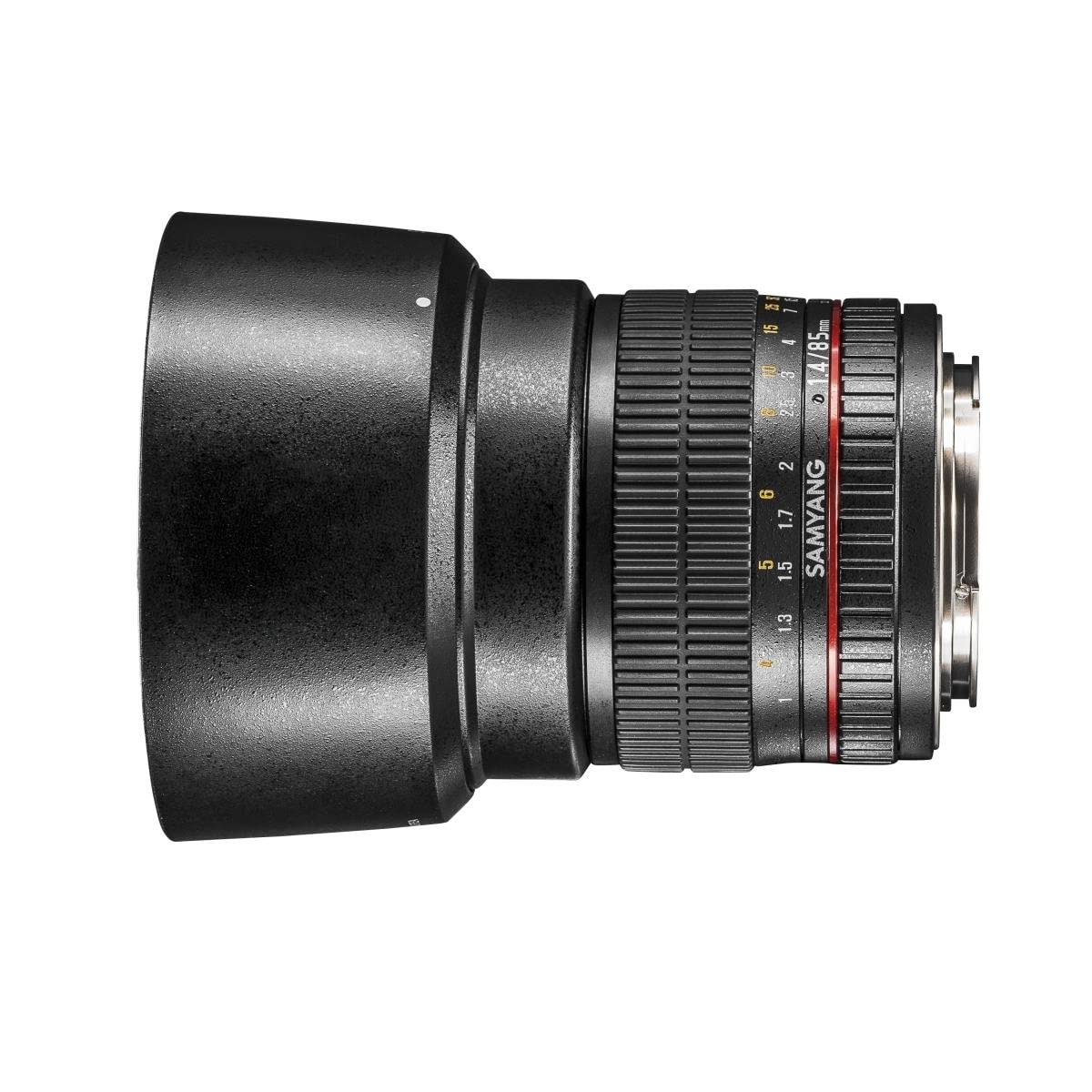 Samyang F1111209101 - Objetivo fotográfico DSLR para Micro Cuatro Tercios (Distancia Focal Fija 85mm, Apertura f/1.4-22 AS IF UMC, diámetro Filtro: 72mm), Negro