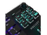 Roccat Vulcan TKL,Teclado lineal para juegos de PC, interruptor mecánico Titan con iluminación AIMO RGB por tecla, sin tenkeyless, diseño compacto, cable USB-C desmontable, color negro