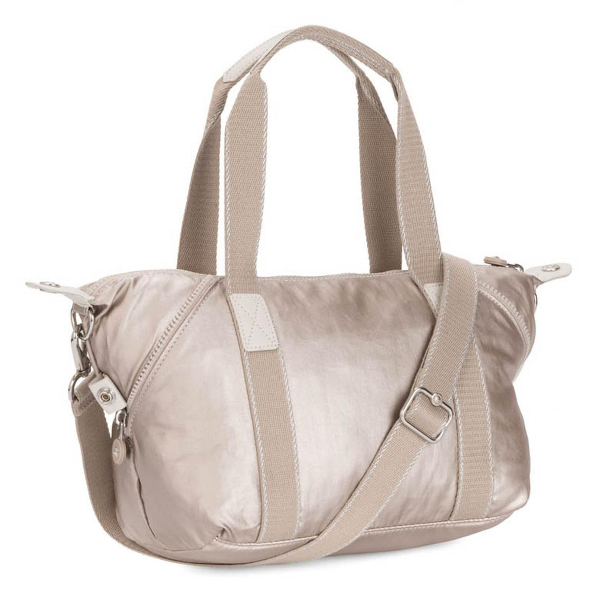 Kipling Art Mini Bolso Pequeño, Bolsos de Hombro, Metallic Glow (Plata)