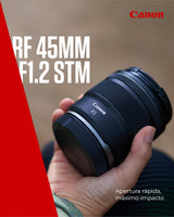 Canon Objetivo RF 45mm F1.2 STM - Objetivo Fijo con Apertura Superrápida f/1.2 | Ligero Fotografía de Retrato | Compatible con Cámaras Canon del Sistema EOS R