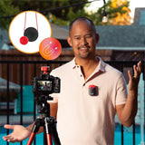 JOBY Wavo Air Sistema de Micrófono Inalámbrico de 2.4Ghz, 2 Transmisores y Montaje Diseñado, Vlogging, Producción Películas, Entrevistas, Micrófonos Inalámbricos, Smartphone, Cámara