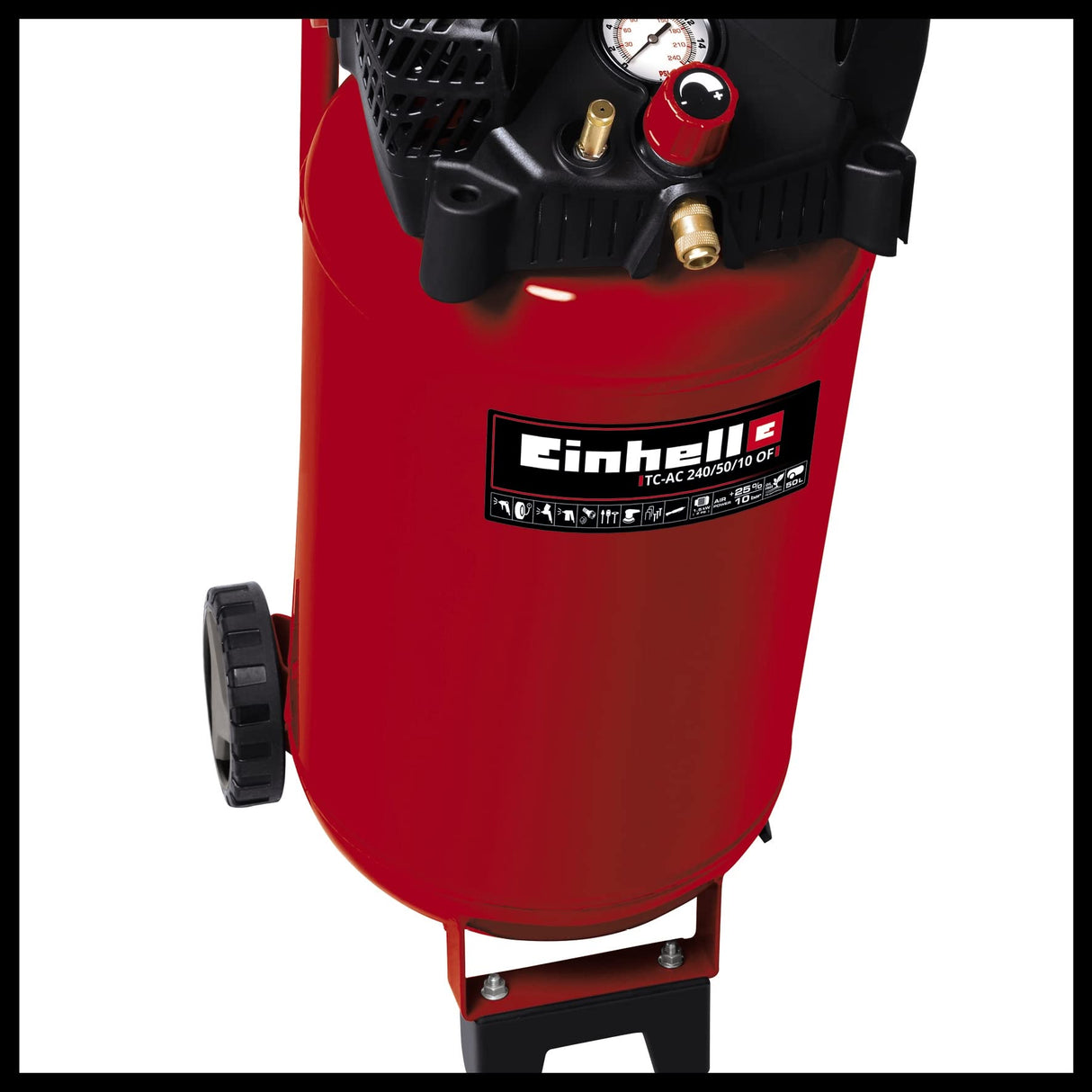 Einhell Compresor (1500 W, bajo nivel de aceite y mantenimiento, reductor de presión, manómetro)