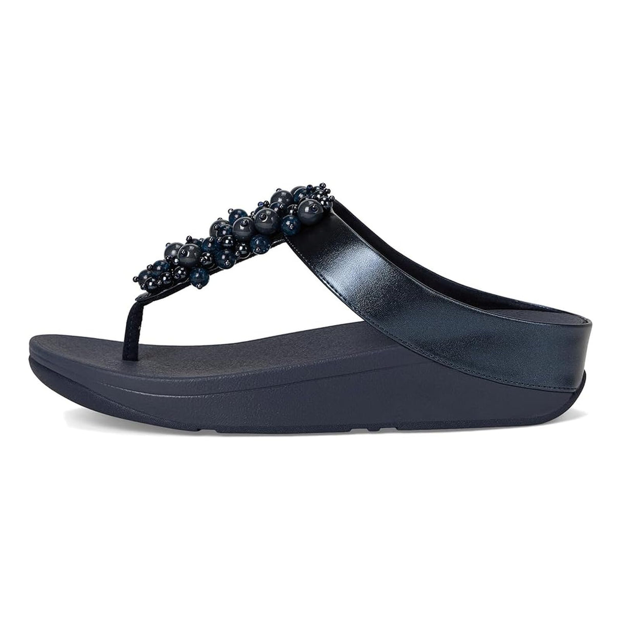 Fitflop Fino Bauble-Bead Toe-Post Sandals, Sandalia Mujer, Navy, 38 EU