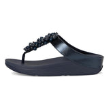 Fitflop Fino Bauble-Bead Toe-Post Sandals, Sandalia Mujer, Navy, 38 EU
