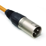 keepdrum mc001xx-6m-or - Cable de micrófono XLR (3 pines, 6 m, 4 unidades), color naranja