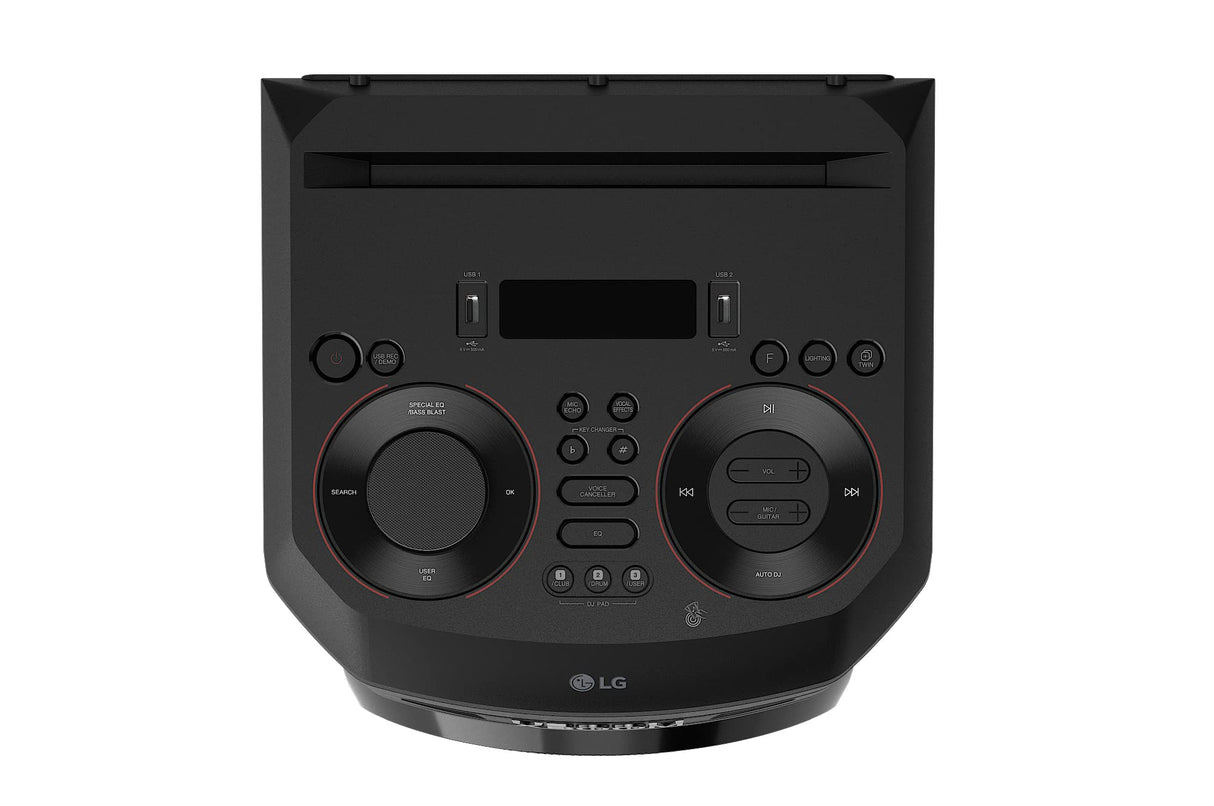 LG XBOOM RNC5 - Altavoz Bluetooth, Alta Potencia, Portátil, USB, Funciones DJ, Karaoke, con Luces LED Variables, Amplia Conectividad, El Sonido Absoluto, 3 Altavoces, Color Negro