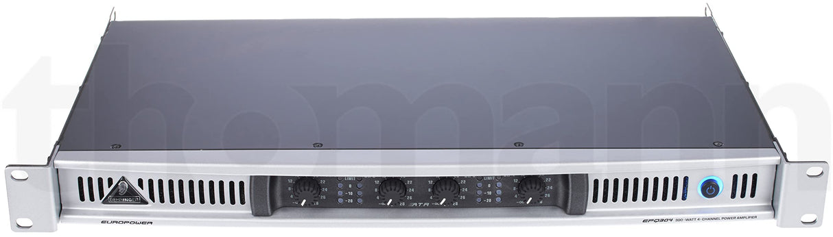 Behringer EPQ304 Amplificador Potente De 4 Canales De 300 Vatios Profesional Con Tecnología ATR, Accelerated Transient Response