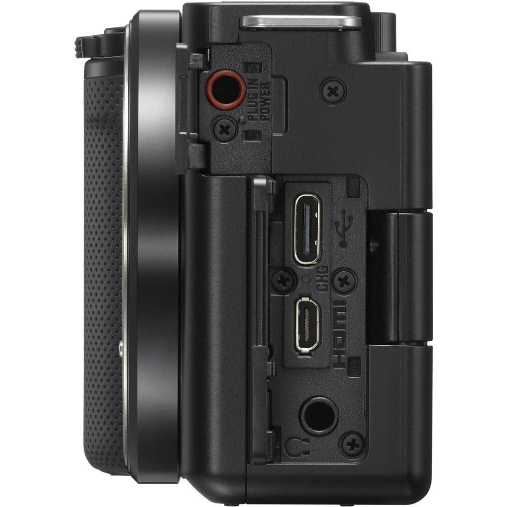 Sony Alpha ZV-E10L - Cámara vlog sin espejo de objetivos intercambiables con lente de kit Power Zoom de 16-50 mm f/3.5 - 5.6, pantalla de ángulo variable para vlogging, color negro