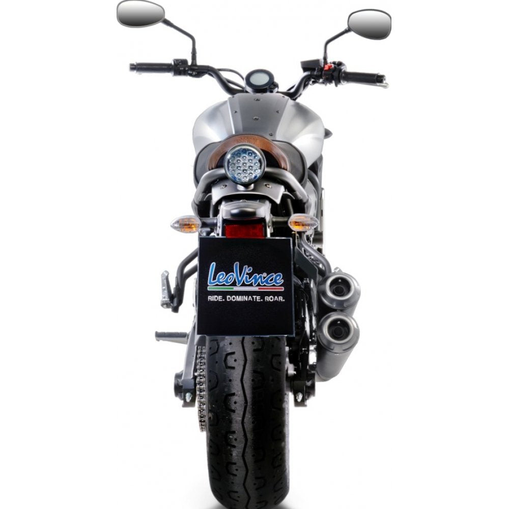 Sistema de escape completo LeoVince SBK GP DUALS, acero inoxidable para Yamaha XSR 700 modelo 2016-2020