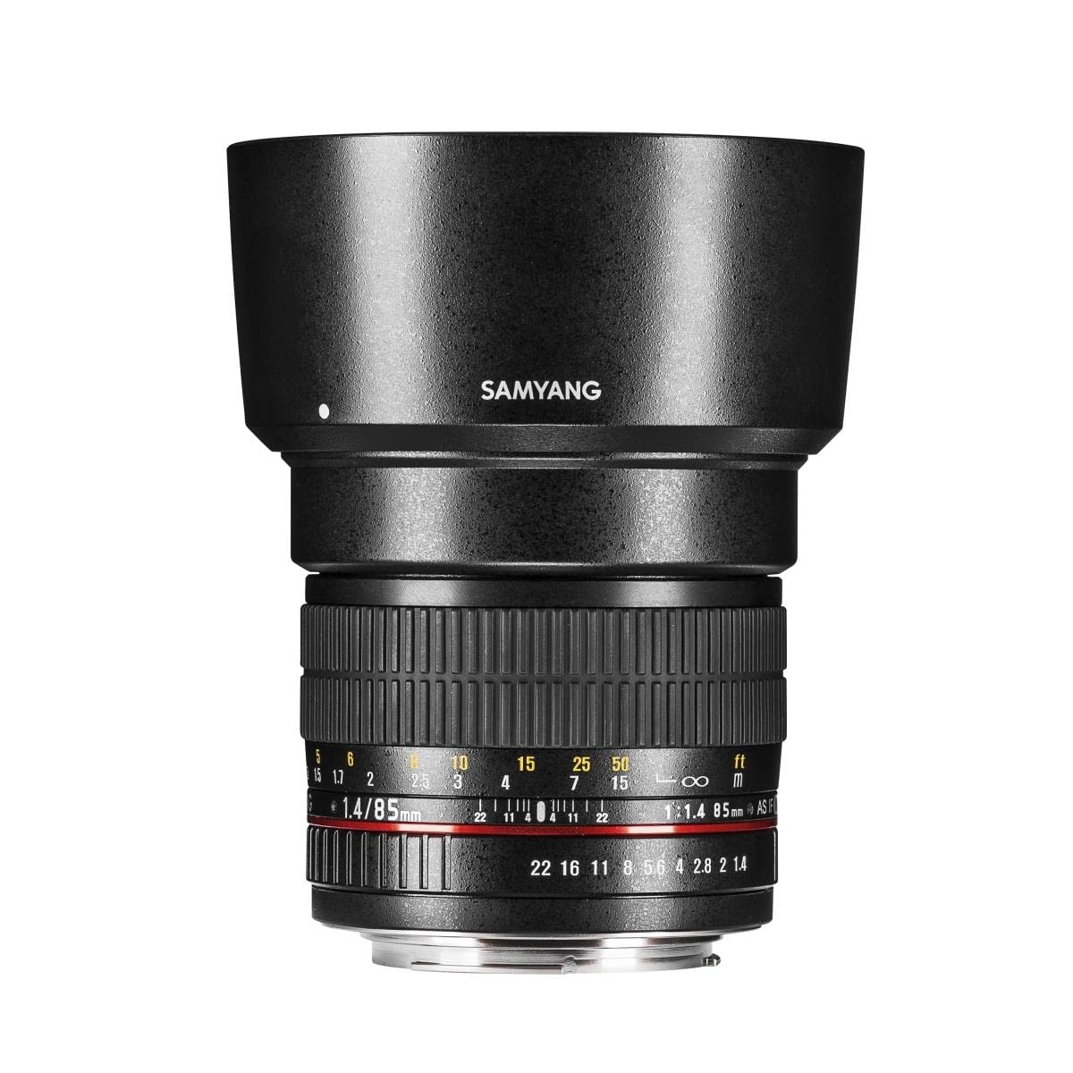 Samyang F1111209101 - Objetivo fotográfico DSLR para Micro Cuatro Tercios (Distancia Focal Fija 85mm, Apertura f/1.4-22 AS IF UMC, diámetro Filtro: 72mm), Negro