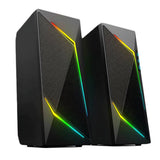 BERSERKER Altavoz Gaming RGB 2.0, 6W RMS, Iluminación LED, Conexión USB y Jack 3.5mm, Negro
