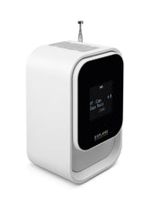 Explore Scientific BCR2001 - Radio Despertador con función Dab+, Bluetooth, Toma USB, batería Recargable, Color Blanco