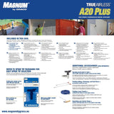 Magnum by Graco 17C243 Pulverizador de Pintura airless A20 Plus, Uso doméstico (caudal de 0,9 l/min, máx. presión 207 Bar)