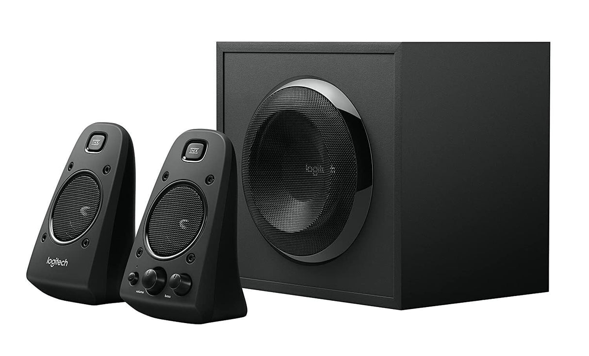 Logitech Z623 THX 2.1 Sistema de Altavoces con Subwoofer, Certificado THX Audio, 400 V de Pico, Graves Potentes, Entradas 3.5 mm/RCA, Enchufe EU, Negro