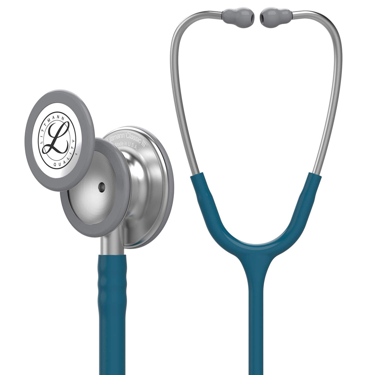 Littmann Classic III - Fonendoscopio, membrana de pieza única fácil de aplicar y de limpiar, color azul caribe