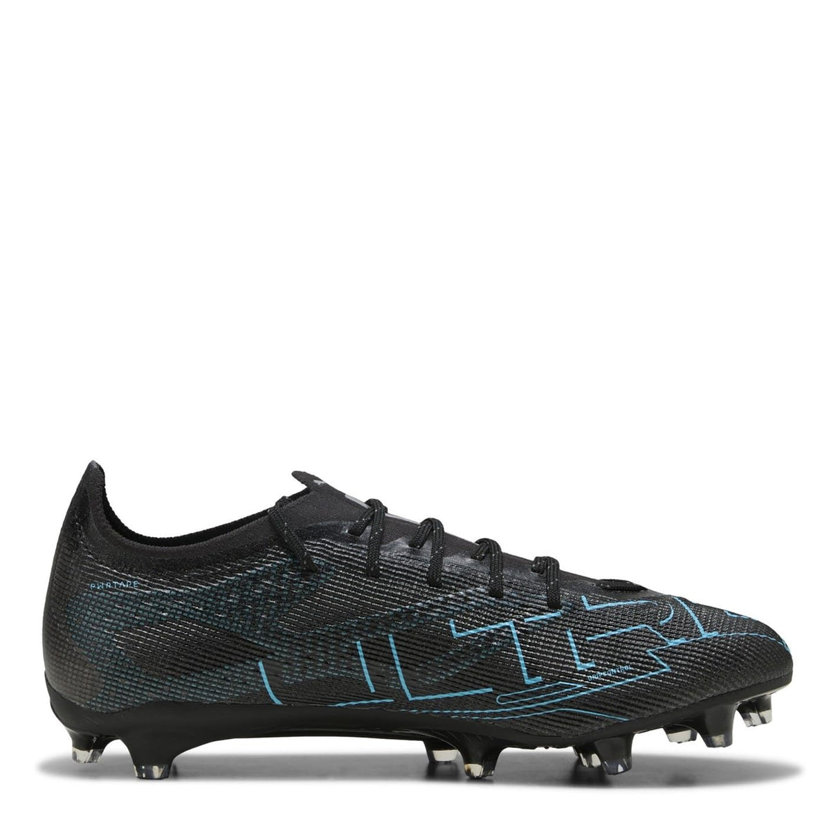 PUMA Ultra 5 Pro FG/AG, Zapatillas de fútbol Unisex Adulto, Black Silver-Bright Aqua, 43 EU