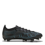 PUMA Ultra 5 Pro FG/AG, Zapatillas de fútbol Unisex Adulto, Black Silver-Bright Aqua, 43 EU