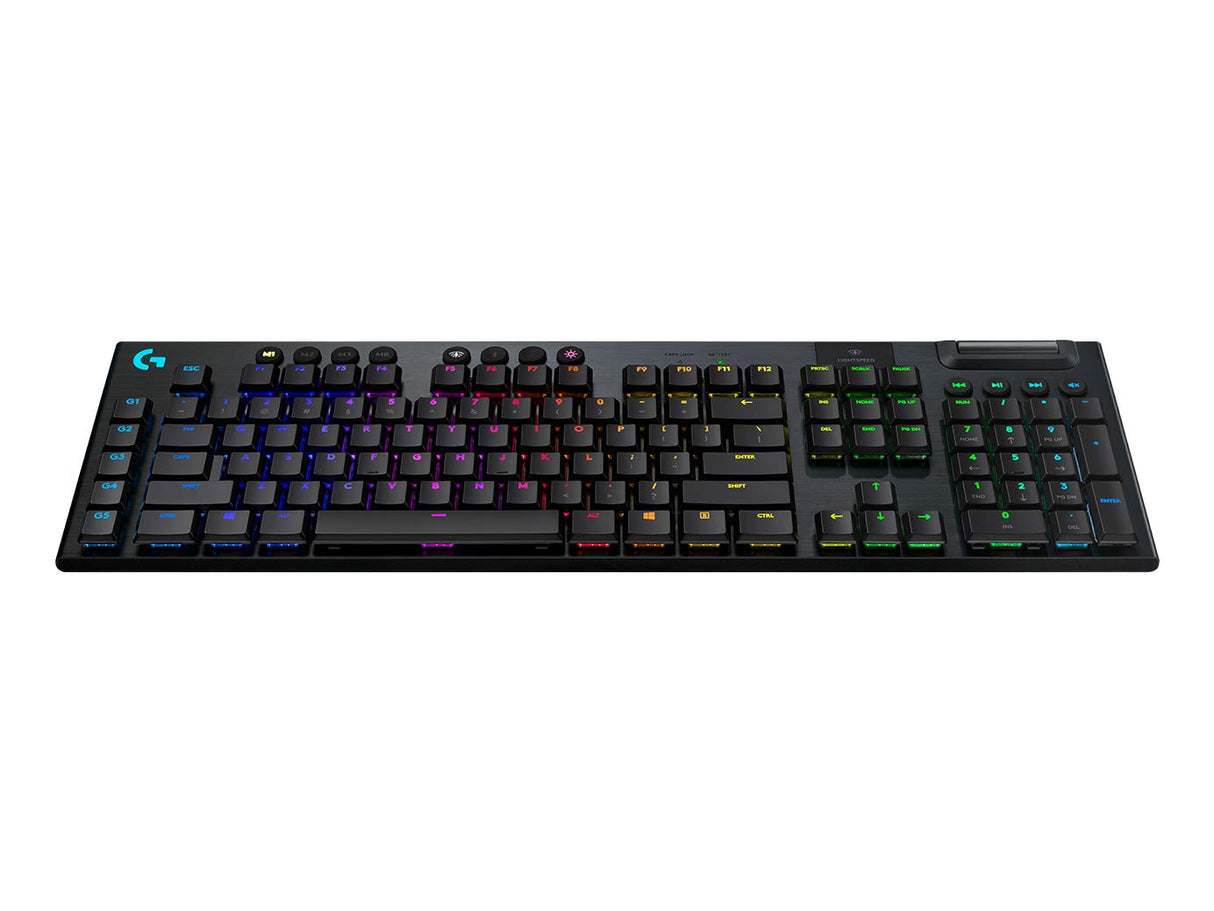 LOGITECH Compatible G915 Lightspeed Wireless RGB Mechanical Gaming Keyboard – GL Clicky - Carbon - Pan - Nordic