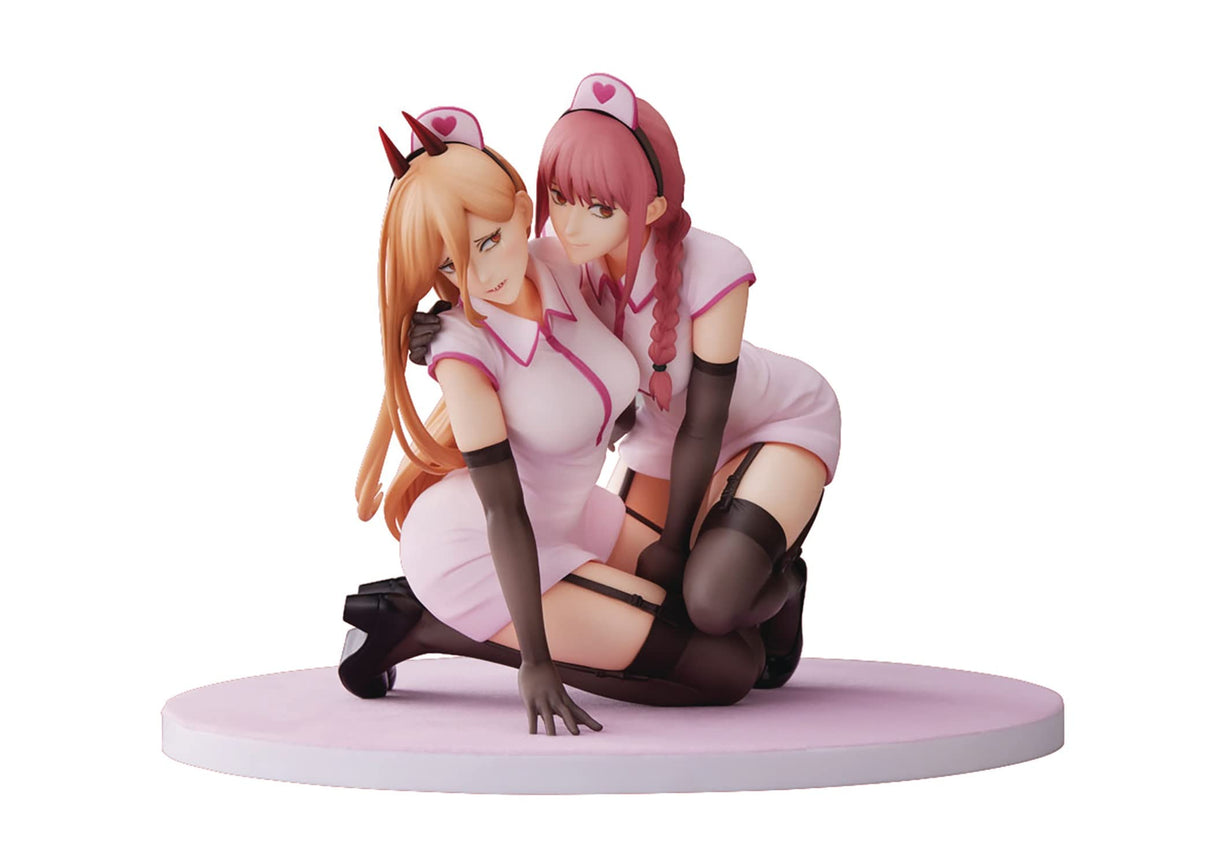 Chainsaw Man - Estatuilla de PVC 1/7 Power & Makima Nurse Ver. 14 cm