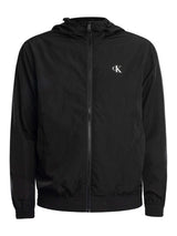Calvin Klein Cortavientos Hombre Nylon Hooded ligero, Negro (Ck Black), XL