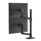 Ergotron LX - Kit de Montaje (Poste Alto, Brazo de apilamiento Dual) - para 2 Pantallas LCD - Negro Mate - Tamaño de Pantalla: hasta 40 Pulgadas - Montaje en Escritorio