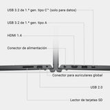 Dell 15 Portátil DC15255 – 15,6" FHD 120Hz, AMD Ryzen 7 7730U, 16GB RAM, 1TB SSD, AMD Gráficos Radeon™, Webcam HD, Windows 11 Home, Teclado QWERTY Español, Color Negro
