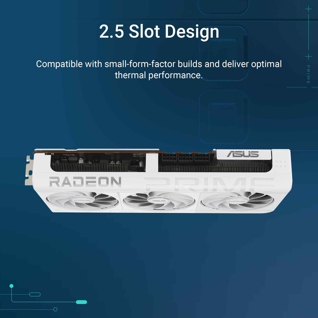 ASUS Prime Radeon RX 9070 XT 16GB GDDR6 White OC Edition - Tarjeta gráfica (PCIe 5.0, HDMI/DP 2.1, diseño de 2,5 Ranuras, Ventiladores Axial-Tech, rodamientos de Bolas Dobles, Dual BIOS, GPU Guard)