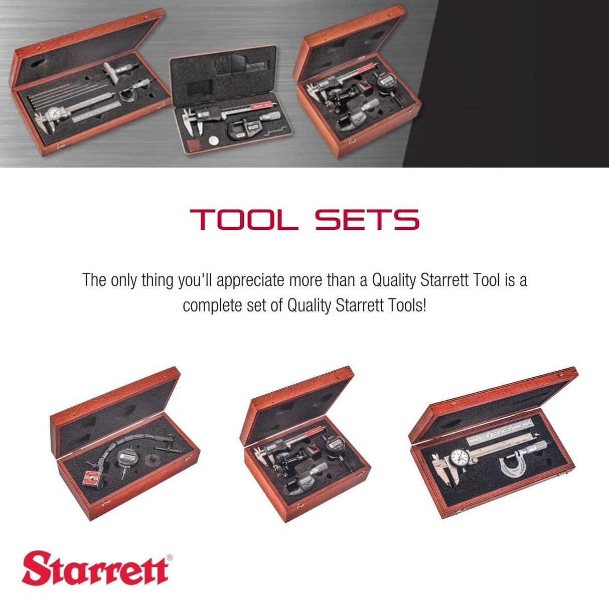 Starrett S909Zinch Basic - Juego de herramientas de medición de precisión