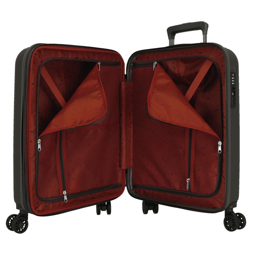 Joumma Disney Minnie Line Maleta de Cabina Antracita 40x55x20 cms rígida 2,8 kgs Cierre TSA Integrado ABS 2,8 kgs 37L Extensible Equipaje de Mano