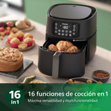 Philips Airfryer Serie 5000 XXL, WIFI, 7.2L (1.4Kg), Freidora De Aire con función 16 en 1, 90% Menos de grasa, Tecnología Rapid Air, Pantalla Digital, 8 preajustes, NutriU App con Recetas (HD9285/90)