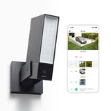 Netatmo Cámara de Seguridad Exterior WiFi Foco 12W, Video HD 1080p, Detección Inteligente de Personas, Animales y Vehículos, Visión Nocturna y Almacenamiento Sin Costo - NOC01-AMZ