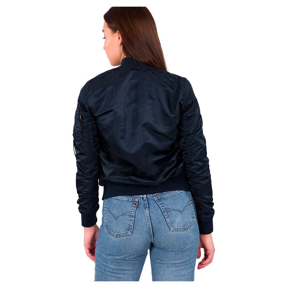 ALPHA INDUSTRIES MA-1 VF LW Wmn Chaqueta, Rep Blue/Gold, XS para Mujer