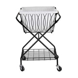 Artesa Verona - Carrito plegable para la colada con cesta, color negro