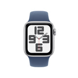 Apple Watch SE de 2.ª generación GPS + Cellular Smartwatch con Caja de Aluminio en Plata de 40 mm y Correa Deportiva Azul Denim - Talla S/M. Monitores de entreno y sueño y Resistencia al Agua