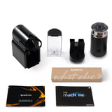 Nespresso DeLonghi Inissia Milk EN 80BAE-Cafetera de cápsulas, 19 bares, compacta, apagado automático, color Black