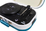 Tocadiscos Trevi TT 1020 BT USB Estéreo Bluetooth Batería Recargable Turquesa