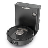 Shark PowerDetect Robot Aspirador, Vaciado automático, navegación 3D y LiDAR, Base antialérgenos, tecnología NeverStuck, para alfombras, Suelos y Pelo de Mascotas, WiFi/App, Negro, RV2820VEEU