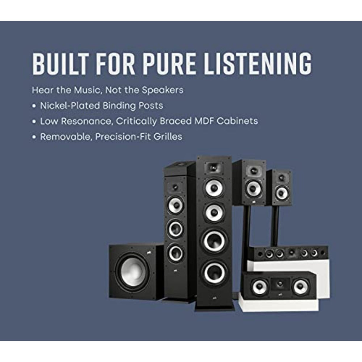 Polk Monitor XT70 Pareja Altavoces de Suelo Hi-Fi Negros