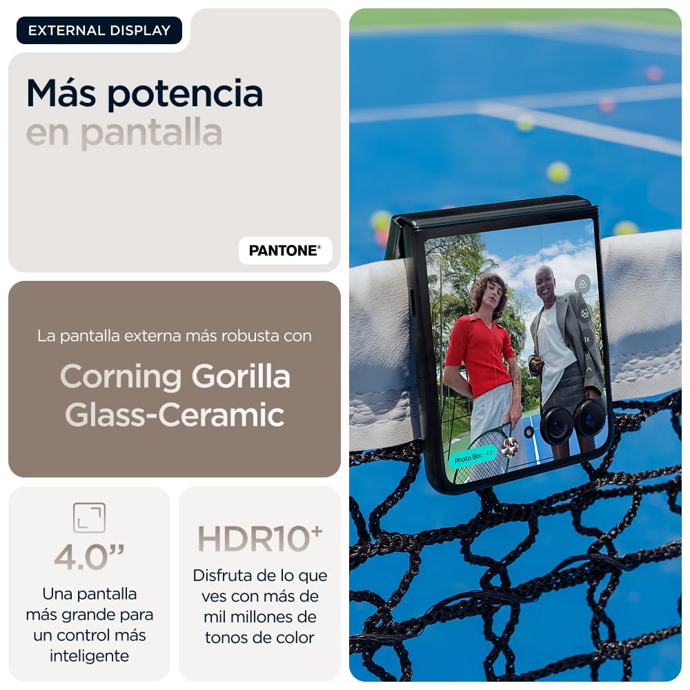Motorola rarz 60 Ultra, 32GB (16GB+16GB RAM Boost)/512GB Madera, Sistema de cámaras de 50MP con Moto ai, batería 4500 mAh, cárga rápida de 68W, Snapdragon 8 Elite, + Moto Tag