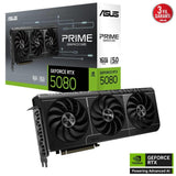 ASUS Prime GeForce RTX 5080 16GB GDDR7 Tarjeta gráfica Compatible con SFF (PCIe 5.0, 16 GB GDDR7, HDMI/DP 2.1, 2.5 Ranuras, Ventiladores Axial-Tech, cámara de Vapor, BIOS Dual)